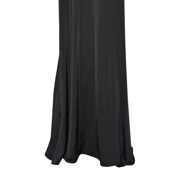 Deadstock NWTJessica McClintock Gunne Sax Black Dress Maxi Open Back Gown Sz 8 - Picture 3 of 9